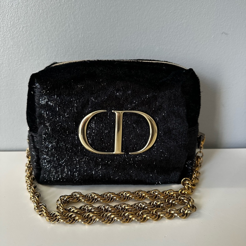 Dior CD Black and Gold Women's Evening Bag